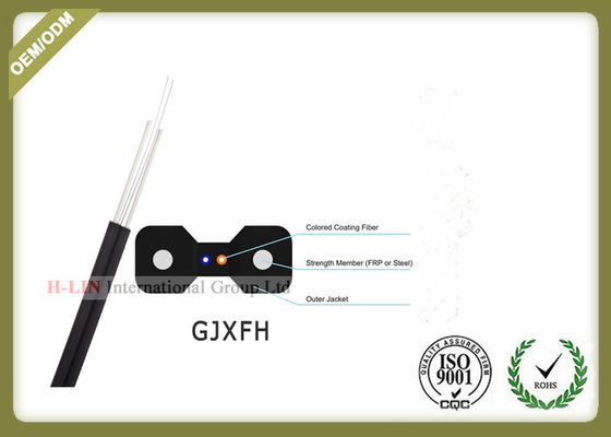 GJXFH FTTH 2 Core Indoor Fiber Optic Drop Cable for home cabling system supplier