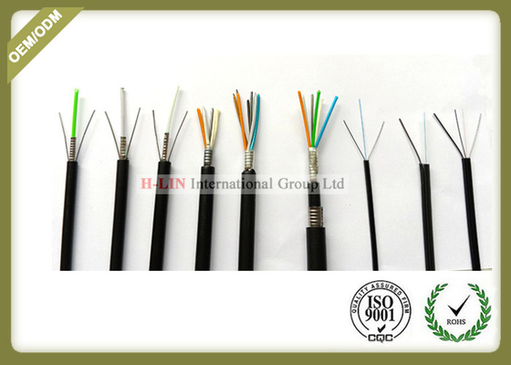 Multi Core Loose Tube Outdoor Fiber Optic Cable With Aramid Yarn / Glass Yarn GYFTY supplier