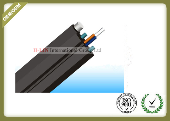 FRP / KFRP Strength Member FTTH drop cable 2 Core SM GJYXFCH with Black or White Jacket supplier