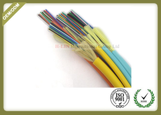 GJFJV 12C 24C 48C Indoor SM Fiber Optic Cable With Tight Buffer PVC Jacket supplier