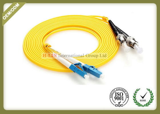 Singlemode Duplex Fiber Optic Patch Cord PVC/LSZH Jacket Yellow Colour supplier