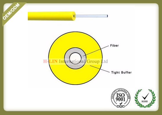 Tight Buffered Indoor Fiber Optic Cable 0.9mm / 0.6mm With 12 Colours supplier