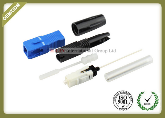 SC /UPC Fiber Fast Connector Hot Melt Type For 0.9mm And 0.25mm Fiber Blue color supplier