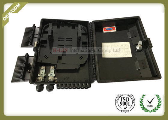 Black ABS Fiber Optic Termination Box Support Both Mechanical And Fusion Splicing supplier