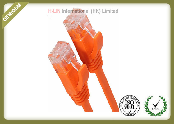 Cat5e Copper Network Patch Cable Multi Wire With Orange Color PVC Jacket supplier