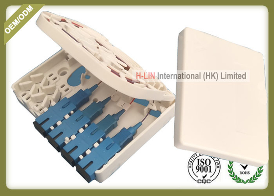 Small Size Fiber Optic Termination Box SC Adapters White Color For FTTH supplier