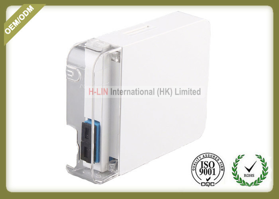 LC SC Duplex Fiber Access Terminal Box White Color With Transparent Cover Lid supplier