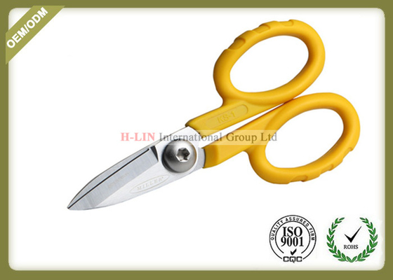 Straight Shape Fiber Optic Kevlar Cutter With Sawtooth Yellow Color supplier