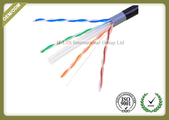 Outdoor Cat6 UTP Cable Double Jacket , 305 Meters / Roll Optical Ethernet Cable supplier