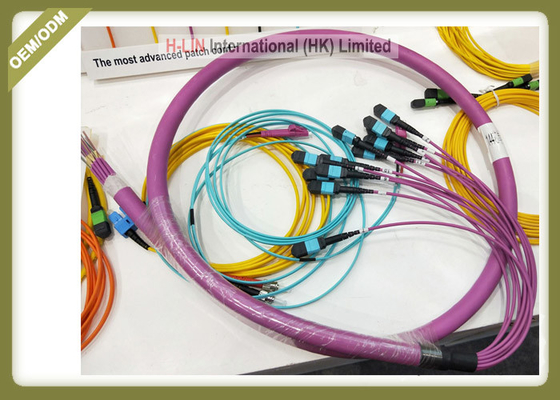 MPO Optical Patch Cord 144core Violet Color For Industrial Robots Intelligent System supplier