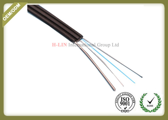 Singlemode FTTH Fiber Optic Cable Metal Strength Member For High Speed Optical Routes supplier