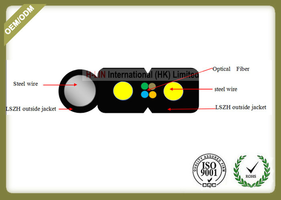 Self - Supporting FTTH Fiber Optic Cable 4 Core With High Tensile Strength supplier