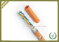 High Frequency Network Fiber Cable 250MHz Orange Color With Pure Copper Material supplier