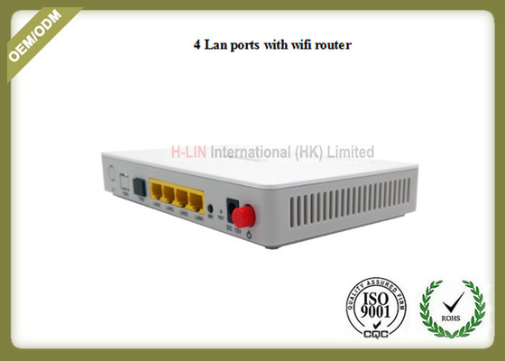 FTTH GPON ONT Router Network Media Converter 4GE 4 LAN PORTS WIFI For Networking Service supplier