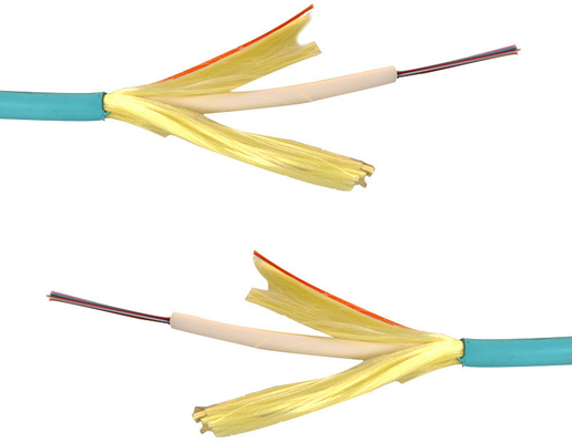 OM3 Type Indoor Fiber Optic Cable PVC / LSZH Jacket GJFPH 4-24F For Data Center supplier