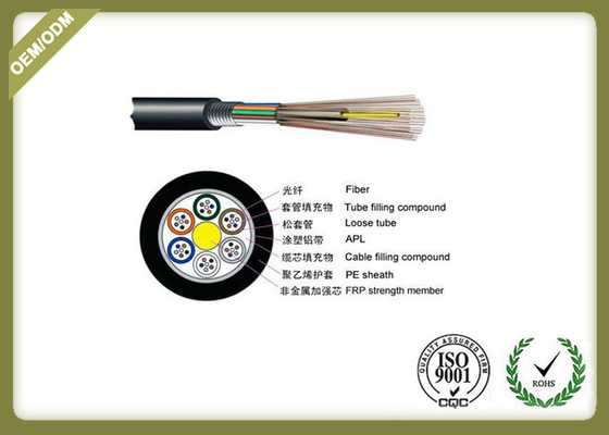 Outdoor Fiber Optic Cable GYTA Aluminum Polyethylene Laminate supplier