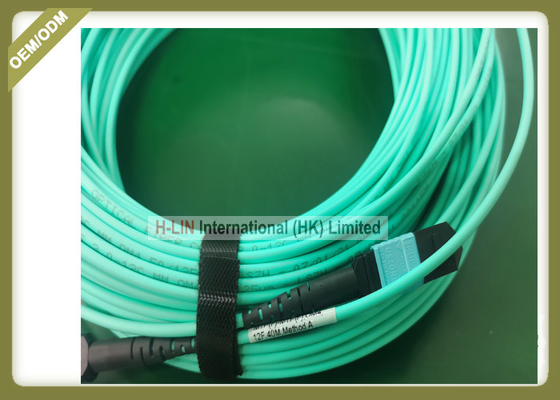 USCONNEC MTP Female TO MTP female OM4 12 Core Fiber cable with Polority method A or B supplier